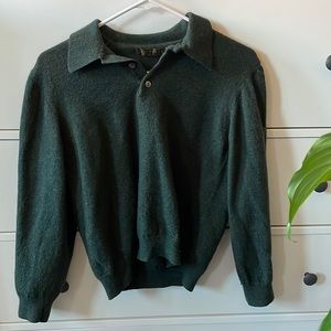 Dark green wool sweater
